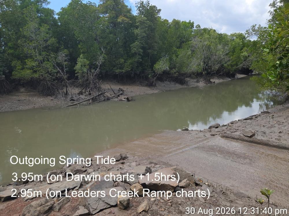 The ramp on an outgoing spring tide, 30 August 2026, 12:31 PM